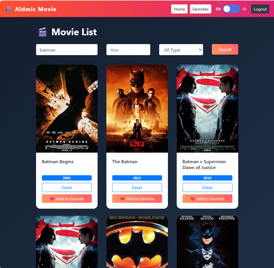 Aldmic Movie: Web-Based Movie Catalog Application
