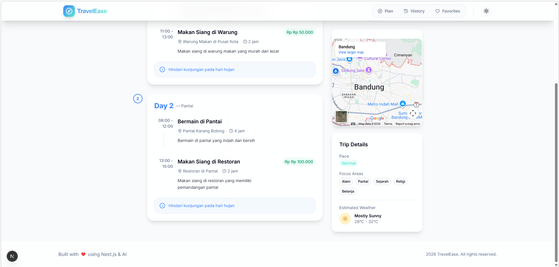 TravelEase : AI Travel Planner