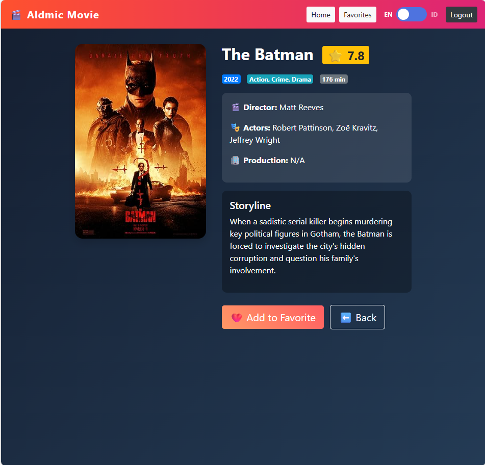 Aldmic Movie: Web-Based Movie Catalog Application